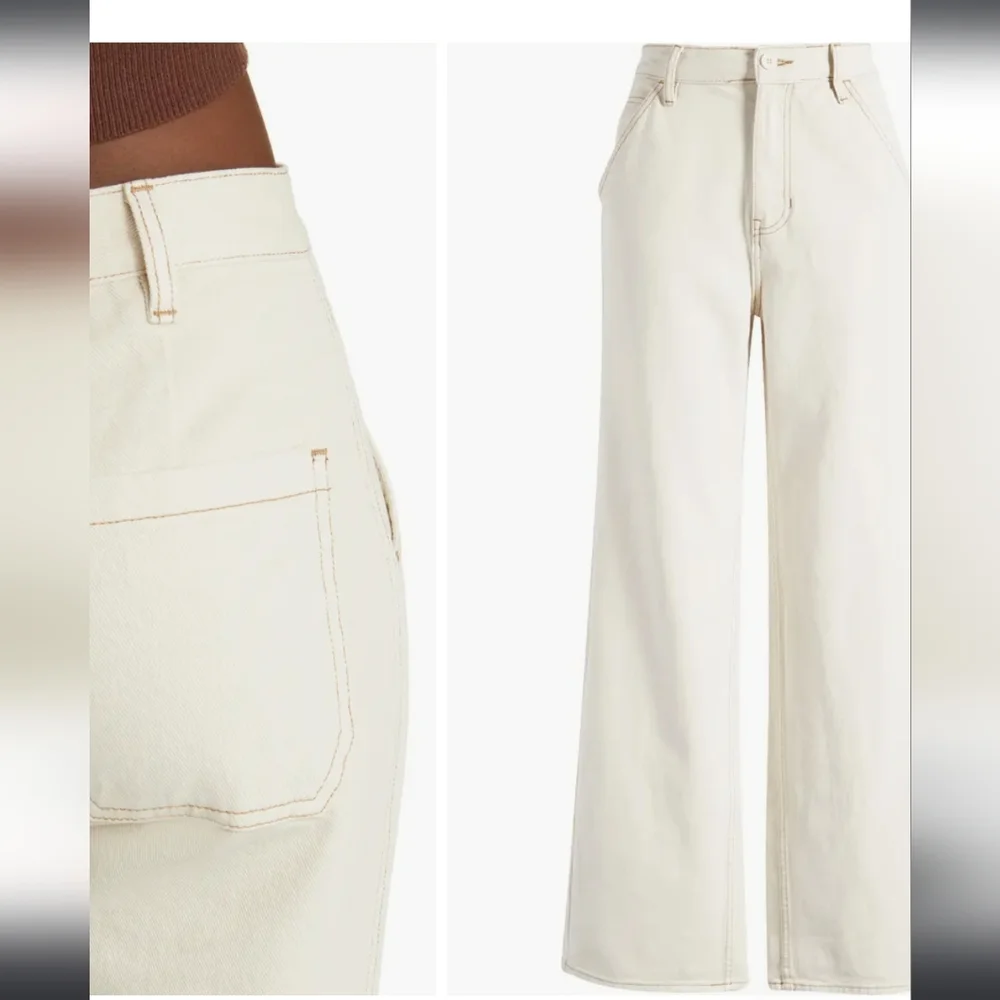 PACSUN carpenter pants size approx 29 color bone contrast thread detail - Picture 15 of 15